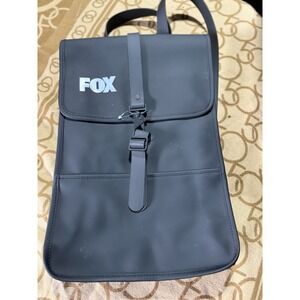 Branded FOX RAINS Backpack Waterproof Matte Black Work School Computer Day Bag